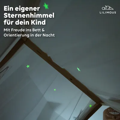 Produktbild von Himmel für Hausbett mit leuchtenden Sternen - 1 Stoffbahn