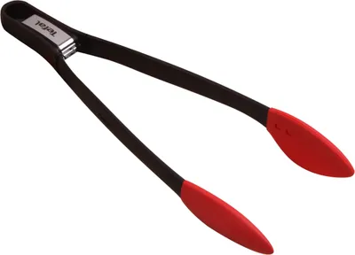 Produktbild von Tefal Ingenio Küchenzange K20607, Silikon, Schwarz, Rot, Edelstahl, 260 °C, China