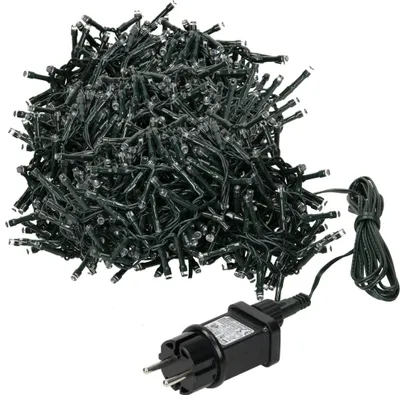 Immagine prodotto di Catena luminosa a LED colorata, 1800 LED, cavo verde, per interni/esterni, 33 m