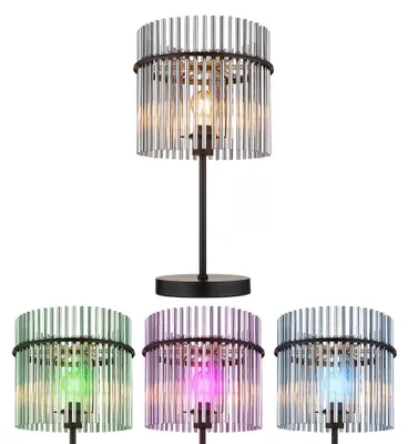 Produktbild von Smart LED Tischleuchte, Glasstäbe, rauchfarben, H 54,5 cm