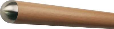 Produktbild von TIBU Buche Handlauf Holz Ø 42 mm Geländer 0,3m - 5m, Länge 220 cm und Enden halbrunde Edelstahlkappe ohne Halter