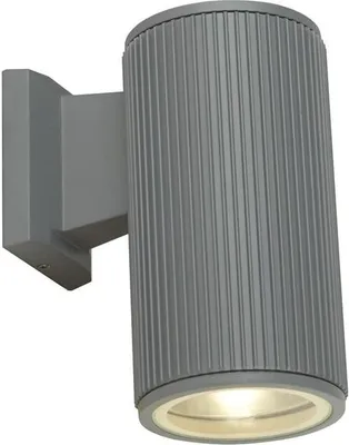 Immagine prodotto di Lampada da parete per esterni Alluminio Vetro H: 22 cm IP54 Grigio E27 allungato Moderno