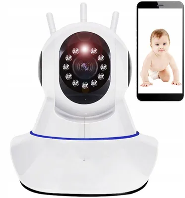 Produktbild von 360°, Babykamera, per Telefon steuerbar, mit Nachtsicht und Bewegungserkennung