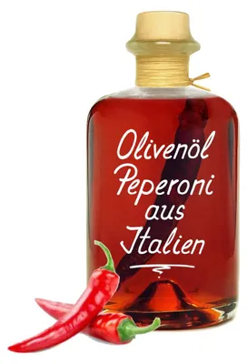 Produktbild von Olivenöl Peperoni 0,7L aus Italien extra vergine kaltgepresst sehr aromatisch