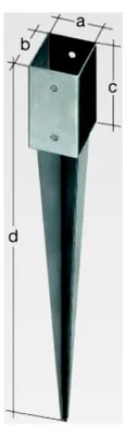 Produktbild von Einschlagbodenhülse verzinkt 2,0 mm (71 x 750 x 2 mm)