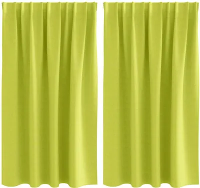 Image de vidaXL Rideaux occultants avec anneaux 2 pcs vert 140 x 140 cm