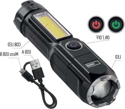 Immagine prodotto di Torcia LED ricaricabile per esterni, 150 lumen, impermeabile, 45 ore di autonomia