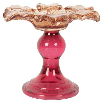 Obrázok produktu pre Držiak na čajovú sviečku Clayre & Eef Ø 14x11 cm oranžové sklo
