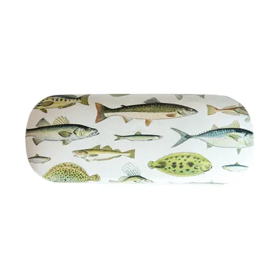 Produktbild von Sass & Belle Brillenetui Vintage Fisch inkl. Reinigungstuch Hartschale ca. 16x6x3,5 cm