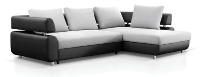 Zdjęcie produktu dla Narożnik sofa część dzienna + łóżko funkcja sofa narożnik kanapa narożnik tapicerowany apartament