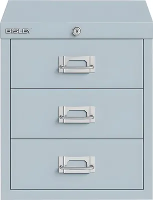 Produktbild von Schubladenschrank 3 Schübe mit Schloss lichtgrau H 325 x B 279 x T 408