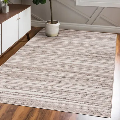 Zdjęcie produktu dla Mazovia Dywan Beżowy Nowoczesny Abstrakcyjny - Salon, Sypialnia, Jadalnia, Biuro, Niskie Runo Prostokąt - Certyfikat OEKO-TEX®, Beżowy - 180 x 250 cm