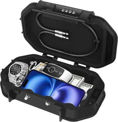Image de 68 étanche : Coffre-fort portable DIYife - Mini - Coffre-fort - Code numérique - Câble amovible - Double verrouillage