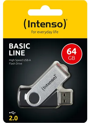 Produktbild von Intenso USB  64GB BASIC LINE    bksr 2.0 - Intenso 3503490 - (PC Zubehoer / Speicher)