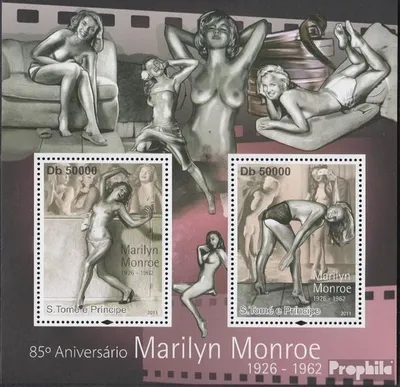 Produktbild von Briefmarken Sao Tome e Principe 2011 Mi Block 846 (kompl. Ausgabe) postfrisch 85. Jahrestag von Marilyn Monroe