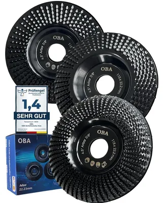 Immagine prodotto di Dischi abrasivi per smerigliatrici angolari, diametro 115 mm, set da 3 pezzi