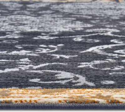 Produktbild von Kurzflor Teppich Bloques Grau Senfgelb, Größe:200x290 cm