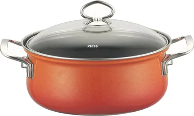 Produktbild von Riess Kasserolle mit Glasdeckel 16 cm 1,00 l 0655-034 induktionsgeeignet