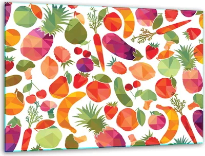 Produktbild von Glas Herdabdeckplatten Schneidebrett Universal 40x30cm Gemüse