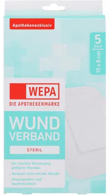 Produktbild von WEPA Wundverband 15 x 8cm steril, 5 St PFL
