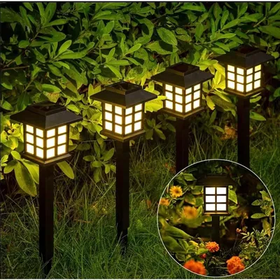 Produktbild von 4er Set Solar Gartenleuchten LED Außenleuchte Kabellos Automatisch Wegeleuchte Solarleuchte Garten Dämmerungssensor