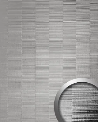 Produktbild von WallFace 24961 NOTCH Silver Wandverkleidung unifarben glänzend silber 2,6 m2
