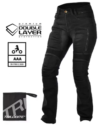 Immagine prodotto di Trilobite Parado jeans moto doppio strato donna nero lungo 26/34