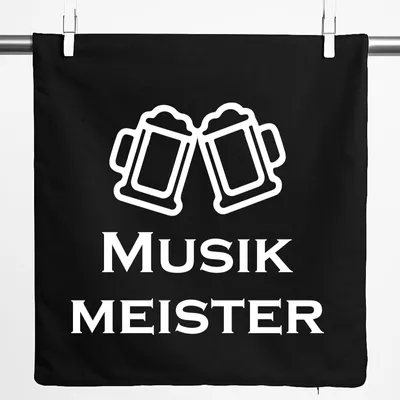 Produktbild von Huuraa Kissenbezug Musikmeister Spielmanszug 40x40cm Black Baumwolle Dekokissenbezug Geschenkidee