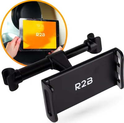 Produktbild von R2B Tablet-Halterung Auto-Kopfstütze - kfz halterung - auto rücksitz - Kompatibel mit Tablet, Telefon, Ipad, Samsung Tab, Media Pad, Switch, Lenovo