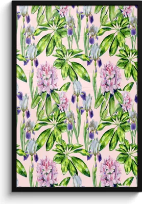 Produktbild von MuchoWow® MuchoWow® Gerahmtes Poster Blumen - Rosa - Collage 60x90 cm - Poster mit zchwarzem Bilderrahmen - Kunst