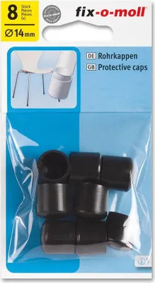 Produktbild von Rohrkappen rund 14mm schwarz fix-o-moll