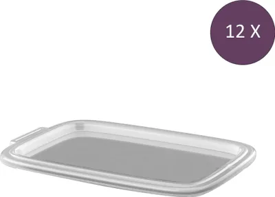 Image de Couvercles Koziol Move pour barquettes rectangulaires de 1,4 litre, lot de 12 pièces