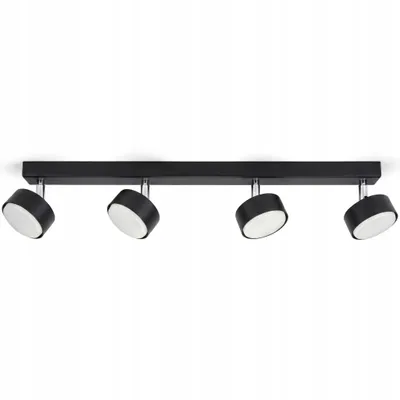 Produktbild von LUXOLAR Deckenleuchte 60cm 4-flammig GX53 LED Schwarz Chrom schwenkbar