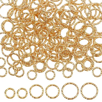 150 offene Gold-Biegeringe 6/8/10 mm für Schmuckherstellung