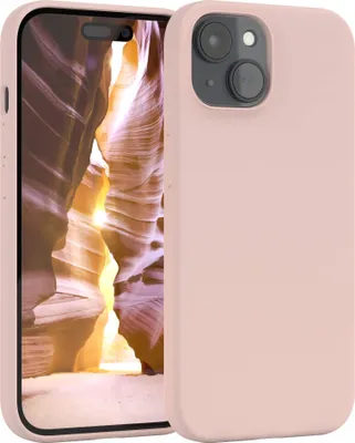 Produktbild von EAZY CASE Silikonhülle für Apple iPhone 15, Silikon Backcover Schutz in Rosa
