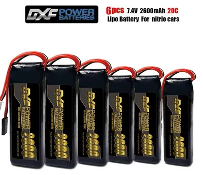 Obrázok produktu pre LiPo batéria, 2600 mAh, vysoká vybíjacia kapacita, 6 kusov, 74V, pre modely s nitro motorom