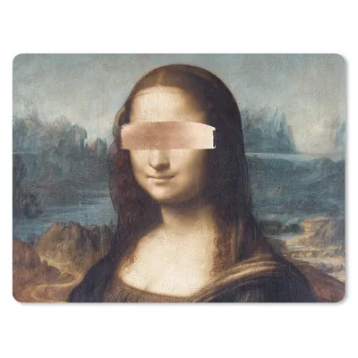 Produktbild von MuchoWow® Mauspad Mousepad Mona Lisa - Leonardo da Vinci - Roségold 23x19 cm - Mousepads - Maus Mat - Pad - Mausunterlage - Schreibtischunterlage - Mauspad