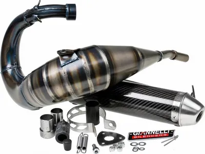 Produktbild von Auspuffanlage Giannelli Enduro mit Zulassung, Carbon für Peugeot XP6 50 SM 05-