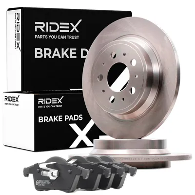 Produktbild von RIDEX Bremsenset Hinten Bremsscheiben Beläge Satz für VW Golf VII Schrägheck (5G1, BQ1, BE1, BE2) 288,0mm
