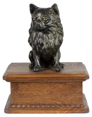 Produktbild von Chihuahua Kurzhaar - Eine Urne für die Asche eines Hundes mit einer Statue, eine personalisierte hölzerne Urne, eine kleine Urne für Hundeschnuppen der Marke Art-Dog.