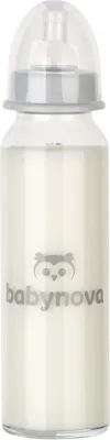 Obrázok produktu pre Baby Nova Sklenená dojčenská fľaša so štandardným hrdlom 0-24m 240 ml