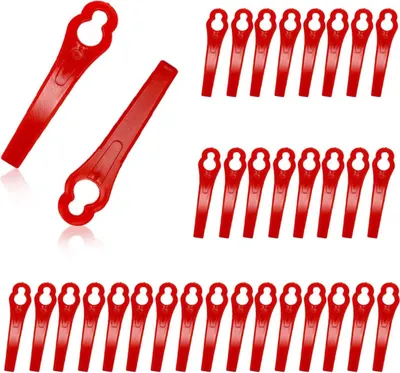 Produktbild von 120 Stück Ersatzmesser Rasentrimmer Klingen, Schneidplättchen, Kunststoff Ersatzmesser, Rasenmäherklinge Ersetzen,Für Rasentrimmer Garten Rasenpflege