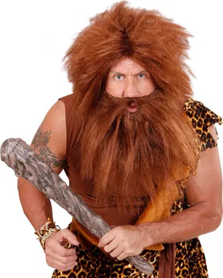 Produktbild von Neandertaler & Pirat Charakter Perücke mit Bart