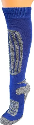 Produktbild von Skisocken Thermo Skistrümpfe Kniestrümpfe Blau Uni Gr. 39-42