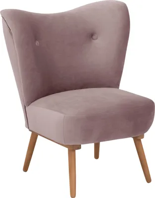 Produktbild von Max Winzer Sessel Jack - Samtvelours rosé - Maße: 74 x 72 x 90 cm