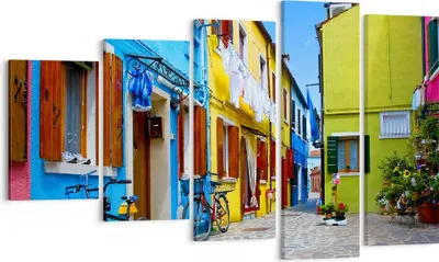 Produktbild von Bild auf Leinwand - Leinwandbild - Sonne Tag Fahrrad Straße - 100x60cm - Wand Bild - Wanddeko - Leinwanddruck - Bilder - Kunstdruck - Wanddekoration - Leinwand bilder - Wandkunst - EG100x60-2614