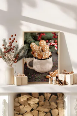 Immagine prodotto di Wallity, Nwyearsngmdl56, Quadro decorativo incorniciato, Multicolore, Legno, 33 x 48 cm