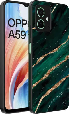 Produktbild von Smartphonica Telefon Fall geeignet für Oppo A59 mit Marmor-Druck - TPU zurück Abdeckung Fall Marmor-Design - Grün Gold