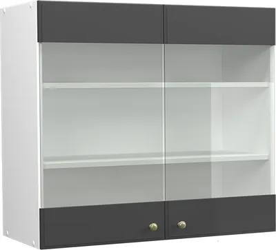 Produktbild von Küchenglasschrank Vicco Fame-Line Anthrazit-Gold 80 cm, Model 37976