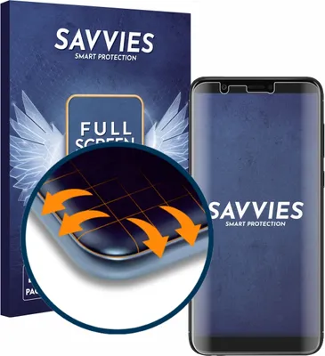 Produktbild von 4x Savvies Fullscreen Schutzfolie für Huawei P smart 2018 Displayschutz Folie Fullcover Klar Transparent